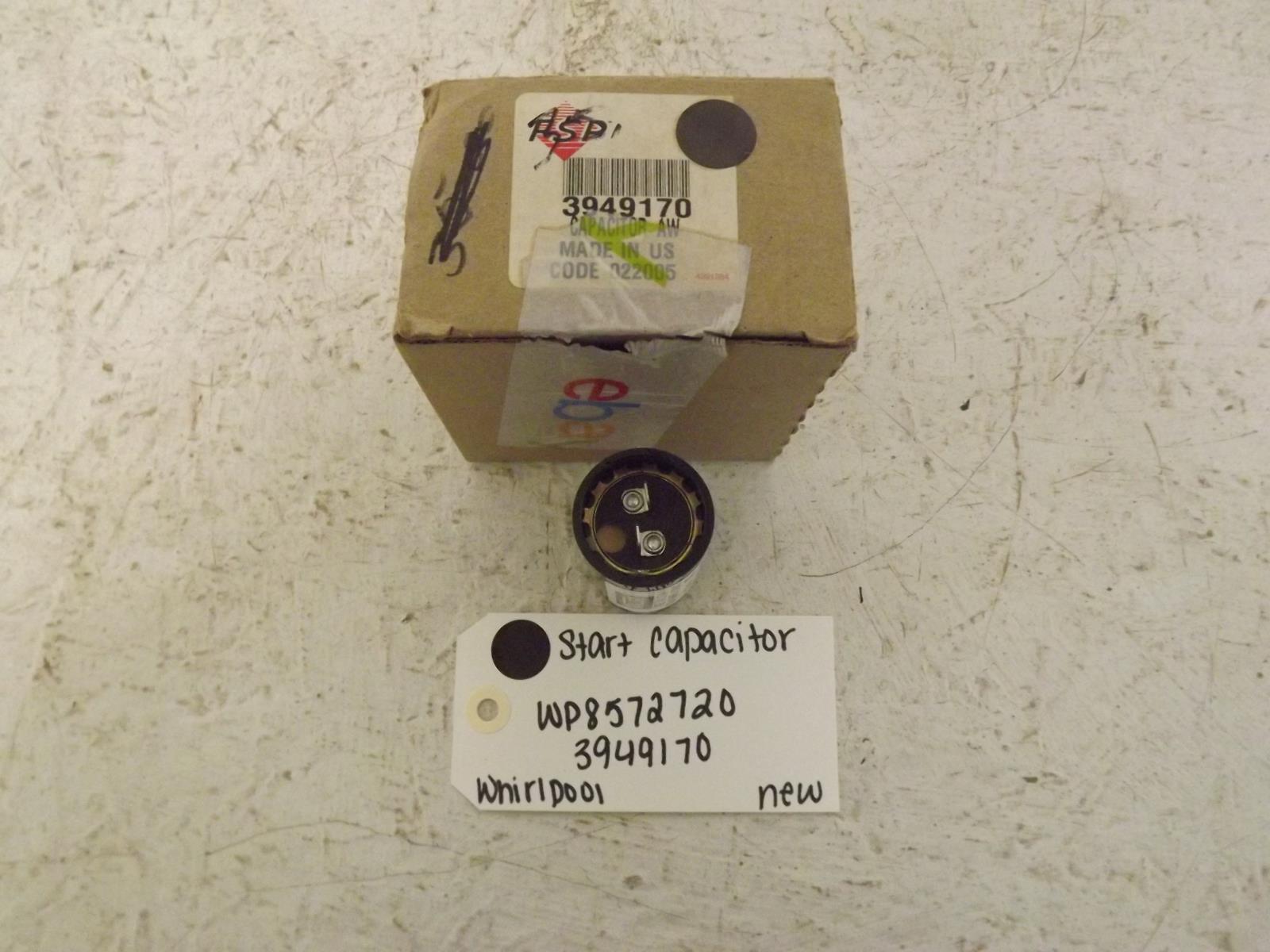 Whirlpool Washer WP8572720 3949170 Start Capacitor New Whirlpool Washer WP8572720 3949170 Start Capacitor New